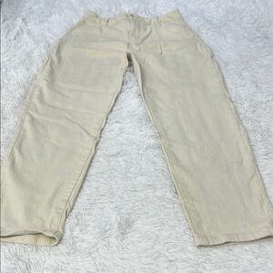 IEF WOMENS SIZE M (LOOKS SMALL) Cream Pants/Jeans